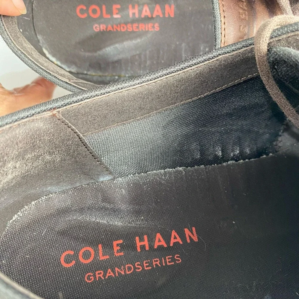 Cole Haan Go-To Plain Men's  10.5 M Toe Oxford Shoes Dark Coffee Brown GRAND 360